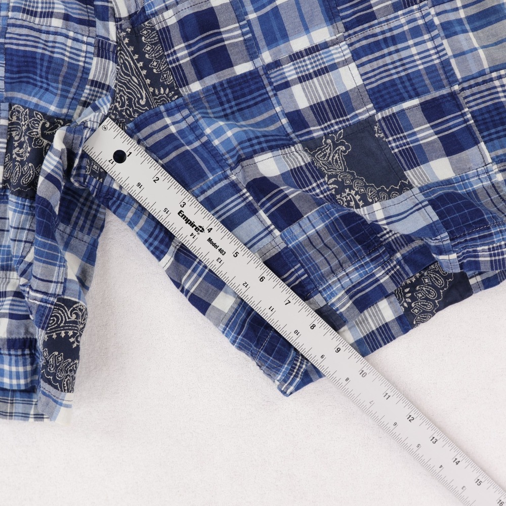 Polo Ralph Lauren Indian Madras Patchwork Shorts Mens 36 Blue Plaid Bandana - Picture 5 of 11